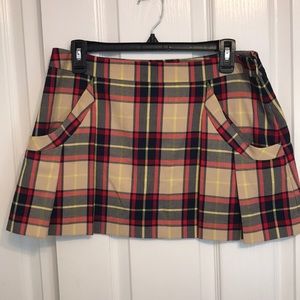 Plaid mini skirt